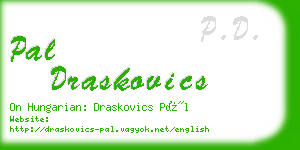 pal draskovics business card